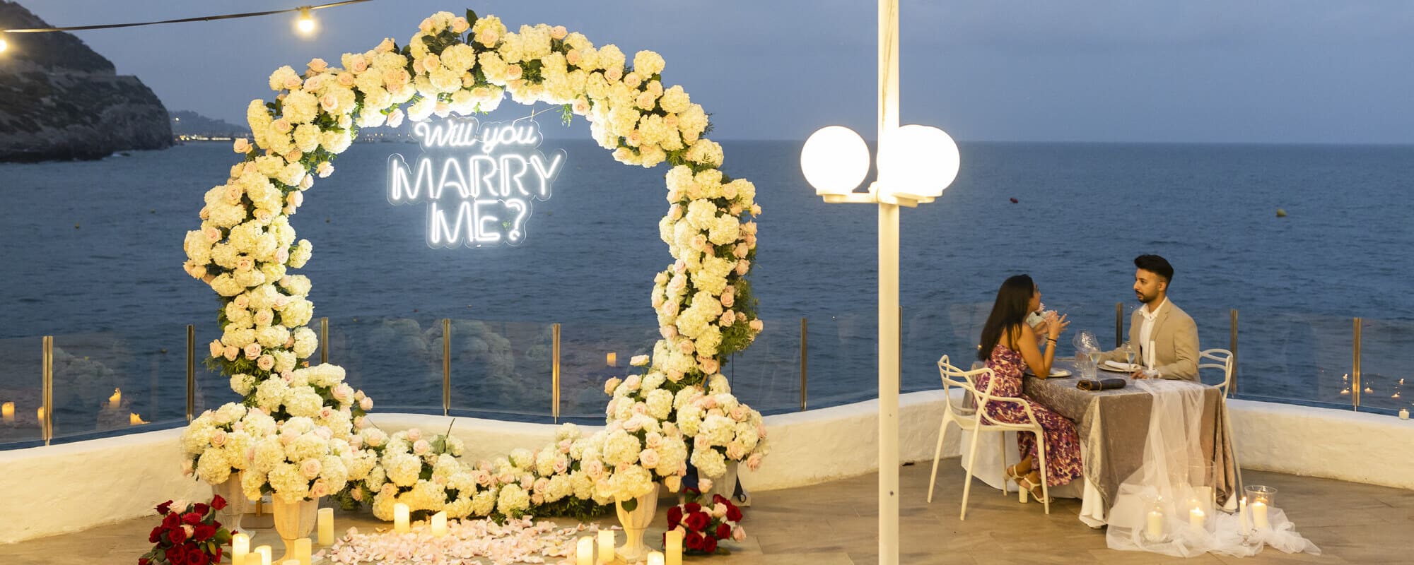 Wedding floral arch